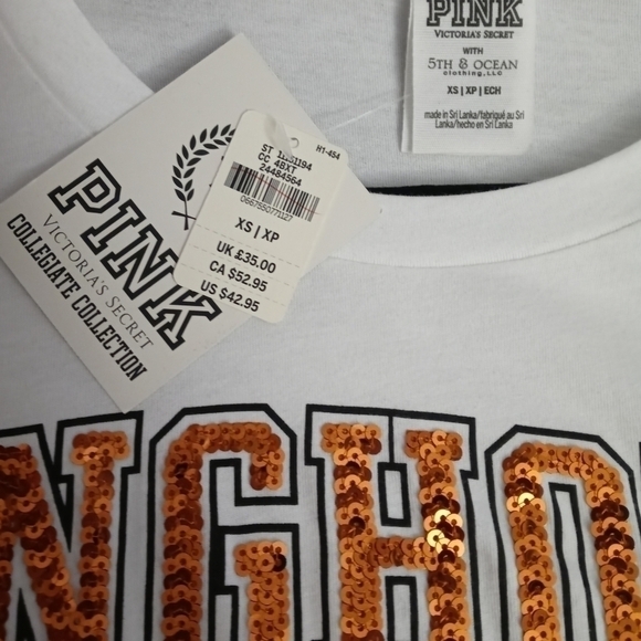 𝅺victoria's Secret PINK Collegiate bling campus tshirt - Picture 6 of 6